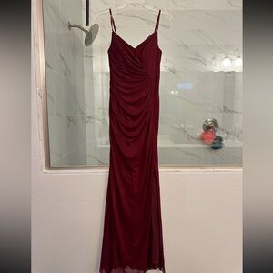 Azazie Burgundy Evening Gown